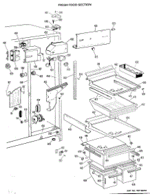 04 - Fresh Food Section parts for Ge Refrigerator TFX24FJF from AppliancePartsPros.com