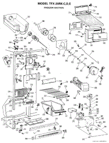 02 - Freezer Section parts for Ge Refrigerator TFX20RKE from AppliancePartsPros.com
