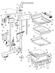 04 - Fresh Food Section parts for Ge Refrigerator TFX24RJC from AppliancePartsPros.com