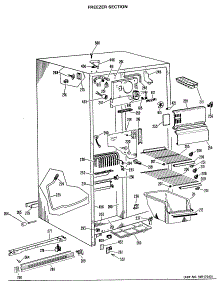 02 - Freezer Section parts for Ge Refrigerator TFX20KLB from AppliancePartsPros.com