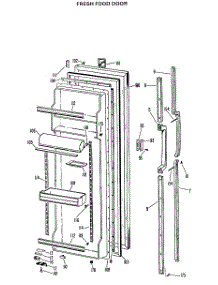 02 - Fresh Food Door parts for Ge Refrigerator TFX24EJF from AppliancePartsPros.com
