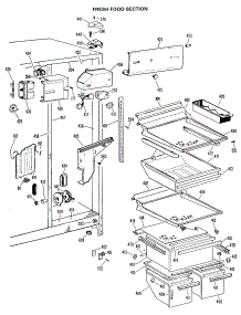 04 - Fresh Food Section parts for Ge Refrigerator TFX24EJF from AppliancePartsPros.com