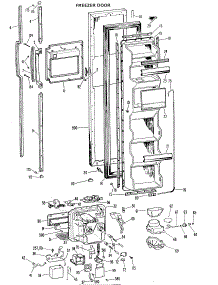 02 - Freezer Door parts for Ge Refrigerator TFX24EKD from AppliancePartsPros.com