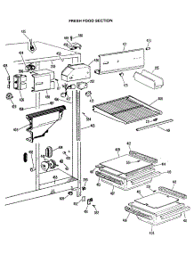 03 - Fresh Food Section parts for Ge Refrigerator TFX20DLC from AppliancePartsPros.com