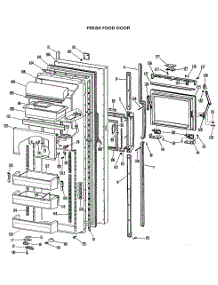 02 - Fresh Food Door parts for Ge Refrigerator TFX27FJC from AppliancePartsPros.com