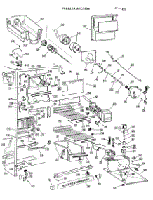 03 - Freezer Section parts for Ge Refrigerator TFX27FJC from AppliancePartsPros.com