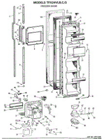 02 - Freezer Door parts for Ge Refrigerator TFX24VLB from AppliancePartsPros.com