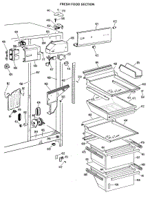 04 - Fresh Food Section parts for Ge Refrigerator TFX24VLB from AppliancePartsPros.com