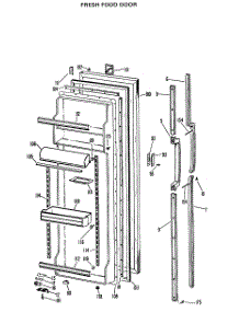 02 - Fresh Food Door parts for Ge Refrigerator TFX24RJF from AppliancePartsPros.com