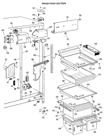 04 - Fresh Food Section parts for Ge Refrigerator TFX24RJF from AppliancePartsPros.com