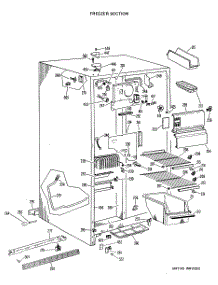 02 - Freezer Section parts for Ge Refrigerator TFX24ZLK from AppliancePartsPros.com