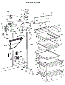 03 - Fresh Food Section parts for Ge Refrigerator TFX24ZLK from AppliancePartsPros.com