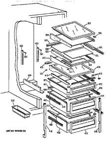 Fresh Food Shelves parts for Ge Refrigerator TFX24PRXDWW from AppliancePartsPros.com
