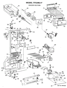 02 - Freezer Section parts for Ge Refrigerator TFX20RJF from AppliancePartsPros.com