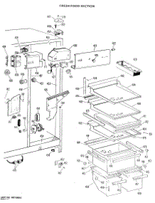 04 - Fresh Food Section parts for Ge Refrigerator TFX27RKC from AppliancePartsPros.com