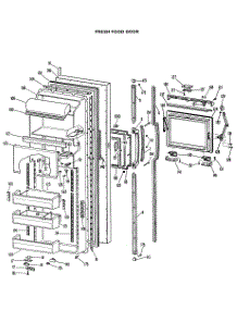 02 - Fresh Food Door parts for Ge Refrigerator TFX27FLJ from AppliancePartsPros.com