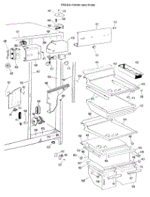 03 - Fresh Food Section parts for Ge Refrigerator TFX24RKD from AppliancePartsPros.com
