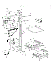 03 - Fresh Food Section parts for Ge Refrigerator TFX20KHB from AppliancePartsPros.com
