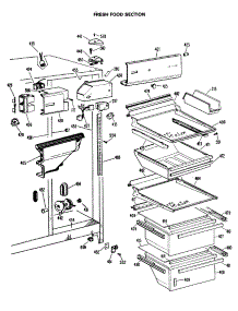 03 - Fresh Food Section parts for Ge Refrigerator TFX24ZLM from AppliancePartsPros.com