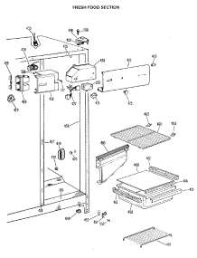 03 - Fresh Food Section parts for Ge Refrigerator TFX19LKB from AppliancePartsPros.com