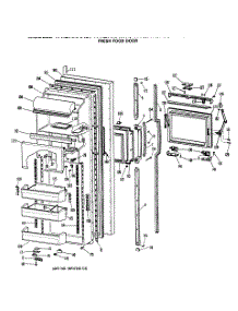 02 - Fresh Food Door parts for Ge Refrigerator TFX27IRBAD from AppliancePartsPros.com