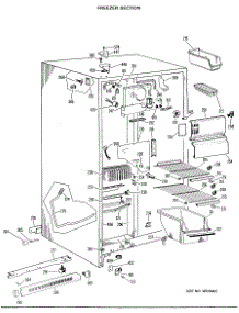 02 - Freezer Section parts for Ge Refrigerator TFX24ZKB from AppliancePartsPros.com