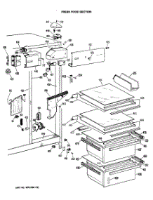 03 - Fresh Food Section parts for Ge Refrigerator TFX24SRBWH from AppliancePartsPros.com