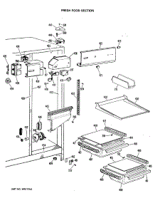 03 - Fresh Food Section parts for Ge Refrigerator TFX20RMD from AppliancePartsPros.com