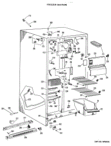 02 - Freezer Section parts for Ge Refrigerator TFX19LJB from AppliancePartsPros.com