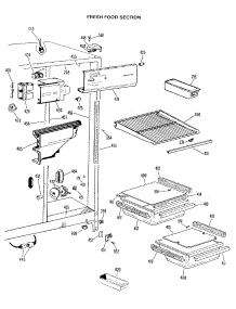 03 - Fresh Food Section parts for Ge Refrigerator TFX20PJB from AppliancePartsPros.com