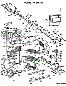 Freezer Section parts for Ge Refrigerator TFX24SFB from AppliancePartsPros.com
