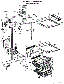 Fresh Food Section parts for Ge Refrigerator TFX24SFB from AppliancePartsPros.com