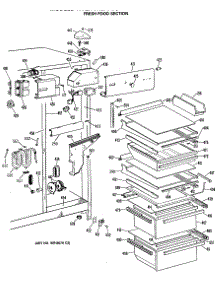 04 - Fresh Food Section parts for Ge Refrigerator TFX24VRSAWH from AppliancePartsPros.com