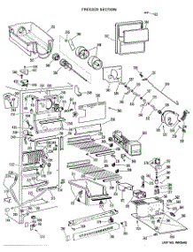 03 - Freezer Section parts for Ge Refrigerator TFX24FHQ from AppliancePartsPros.com