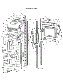 02 - Fresh Food Door parts for Ge Refrigerator TFX27FJE from AppliancePartsPros.com