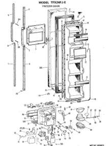 02 - Freezer Door parts for Ge Refrigerator TFX24FJE from AppliancePartsPros.com