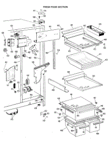 04 - Fresh Food Section parts for Ge Refrigerator TFX24FJE from AppliancePartsPros.com