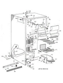 02 - Freezer Section parts for Ge Refrigerator TFZ24PAXCWW from AppliancePartsPros.com