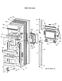 02 - Fresh Food Door parts for Ge Refrigerator TFX27PFXAWW from AppliancePartsPros.com