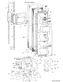 02 - Freezer Door parts for Ge Refrigerator TFX24FKC from AppliancePartsPros.com
