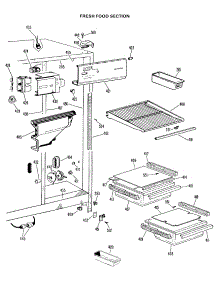 03 - Fresh Food Section parts for Ge Refrigerator TFX20PJE from AppliancePartsPros.com