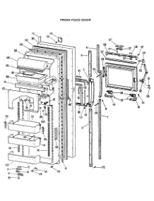 02 - Fresh Food Door parts for Ge Refrigerator TFX27FHE from AppliancePartsPros.com