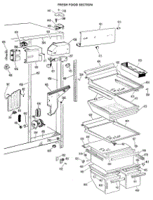 04 - Fresh Food Section parts for Ge Refrigerator TFX24EKC from AppliancePartsPros.com