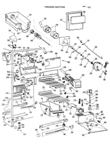 03 - Freezer Section parts for Ge Refrigerator TFX27FHE from AppliancePartsPros.com