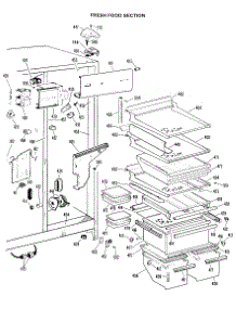 04 - Fresh Food Section parts for Ge Refrigerator TFX27FHE from AppliancePartsPros.com