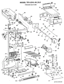 02 - Freezer Section parts for Ge Refrigerator TFX22VLC from AppliancePartsPros.com