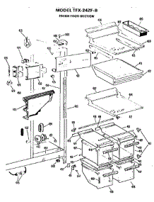 Fresh Food Section parts for Ge Refrigerator TFX24ZFB from AppliancePartsPros.com