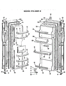 Doors parts for Ge Refrigerator TFX24ZFB from AppliancePartsPros.com