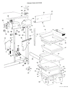 04 - Fresh Food Section parts for Ge Refrigerator TFX24FKD from AppliancePartsPros.com