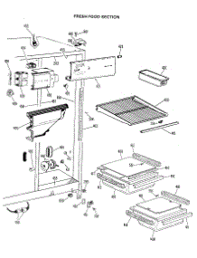 03 - Fresh Food Section parts for Ge Refrigerator TFX20PHF from AppliancePartsPros.com